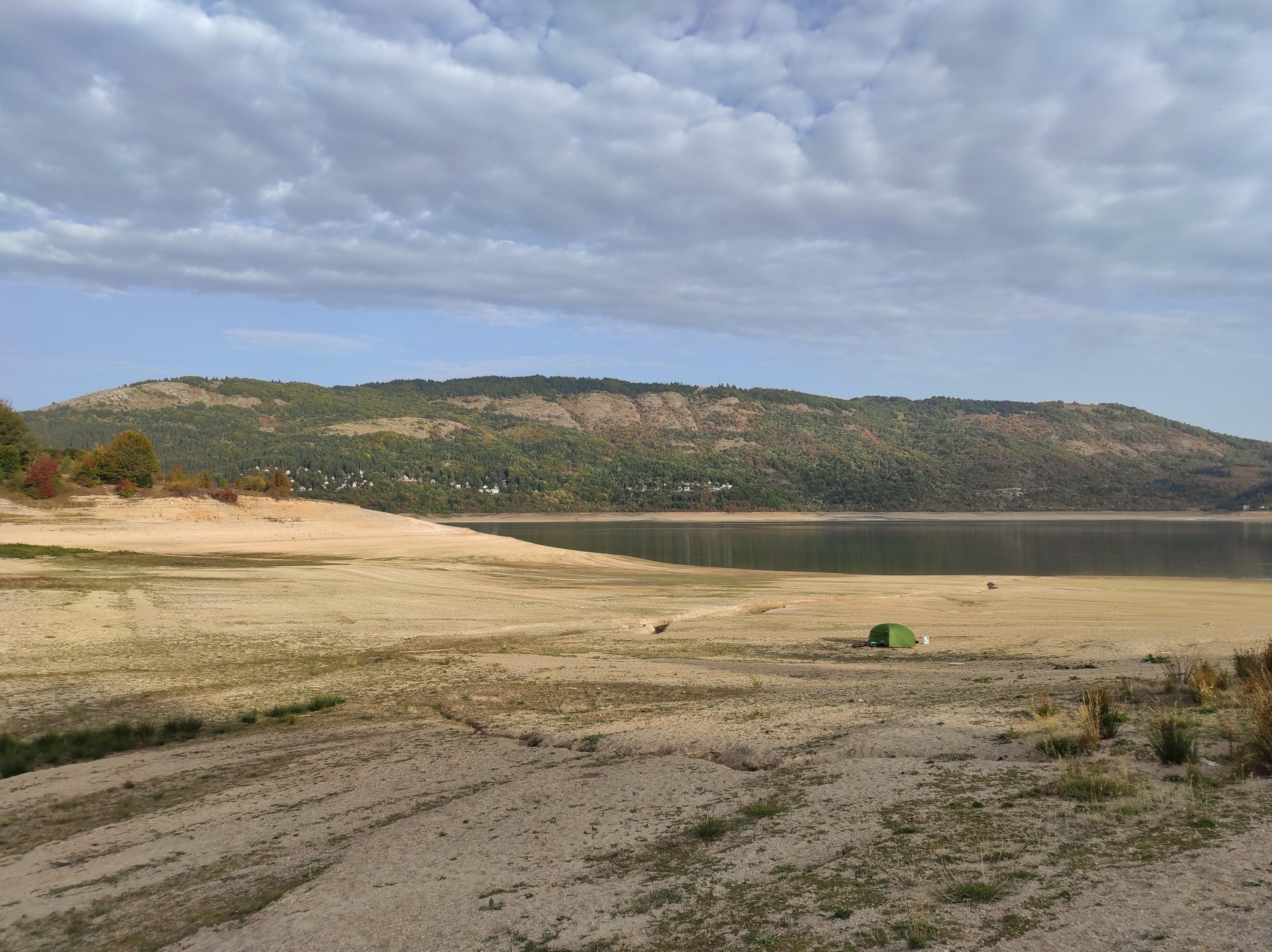 Camping at Mavrovo Lake, Macedonia