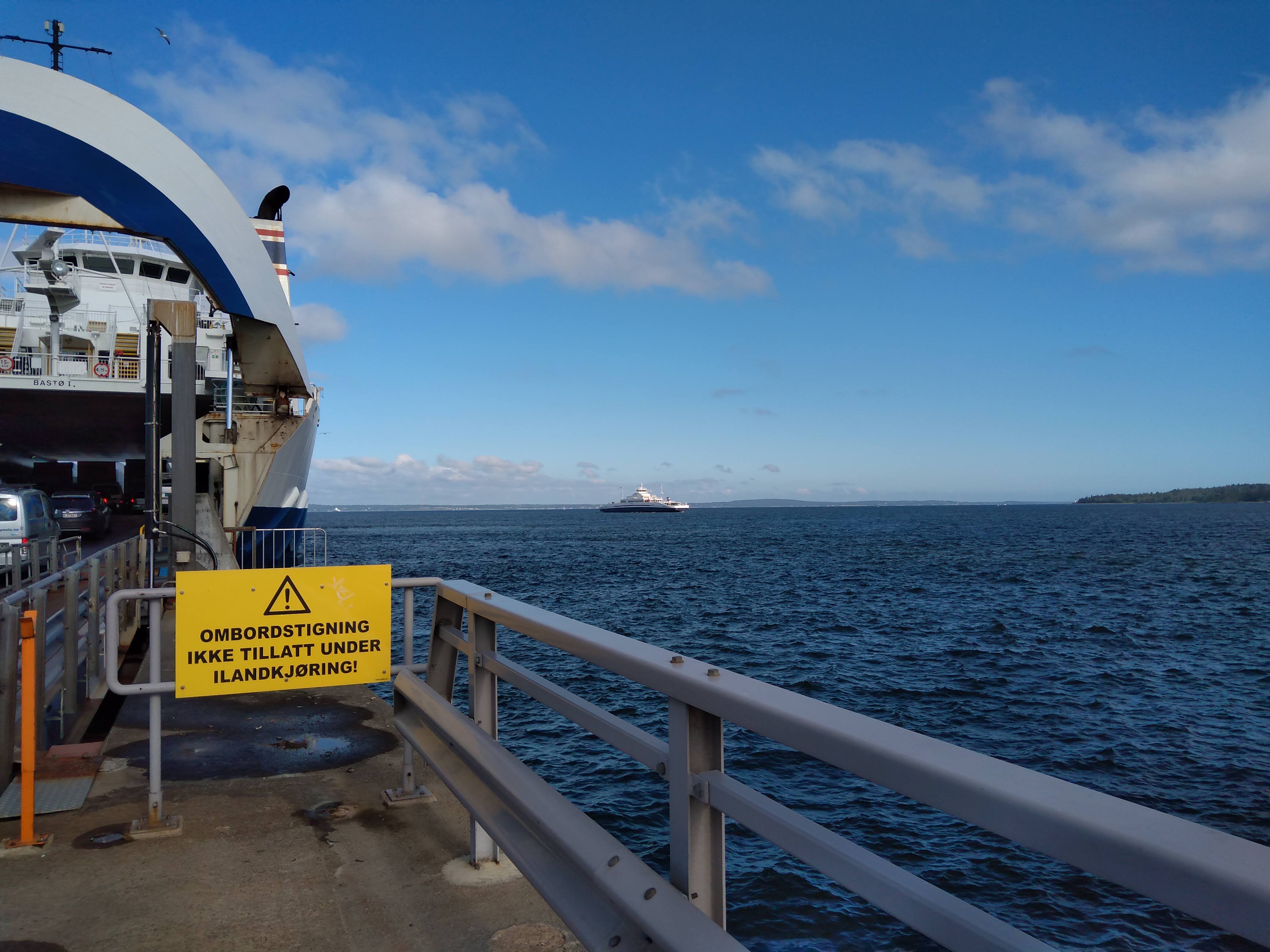 ferry horten moss with a bicycle