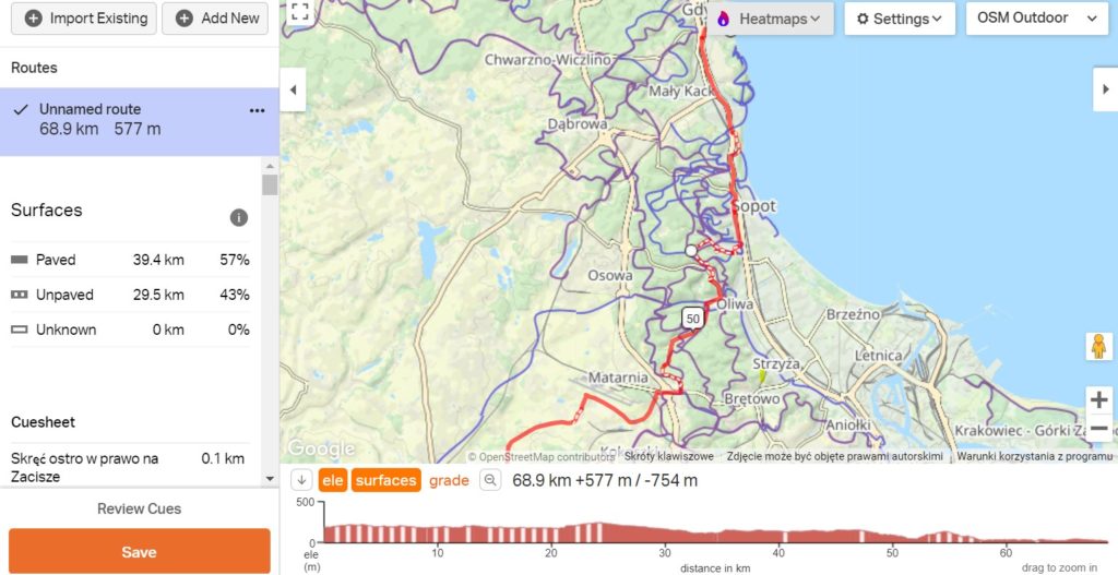 Ride with GPS is one of the most popular navigation apps for cycling and bicycle touring