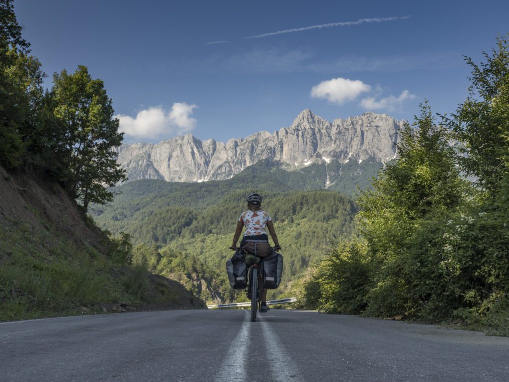 cycling in pindus mountains