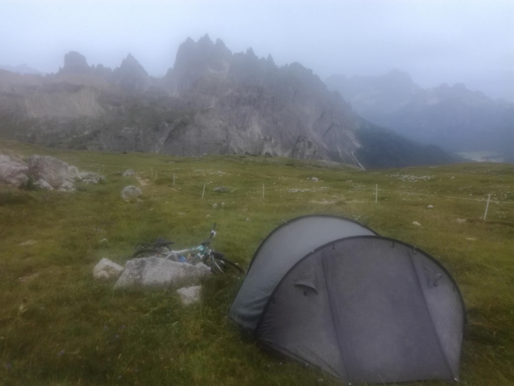 camping in the dolomites