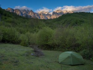 wild camping in Albania