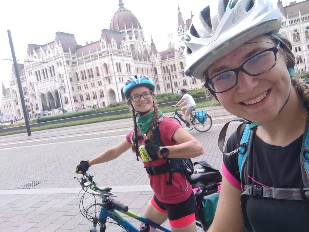 bike touring with my sister in Hungary