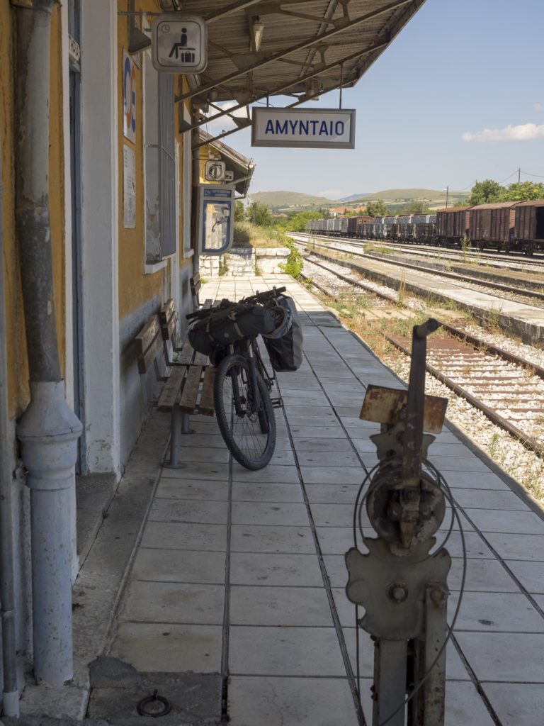 travelling by train with a bicycle in greece