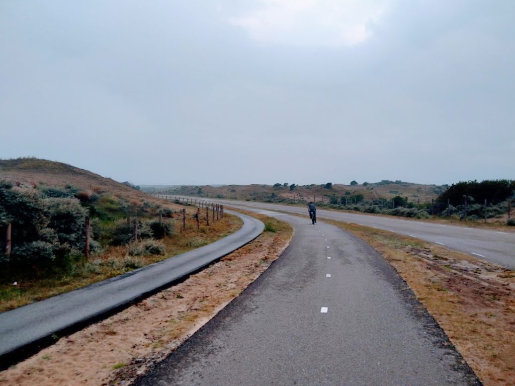 cycling through zandvoort dunes