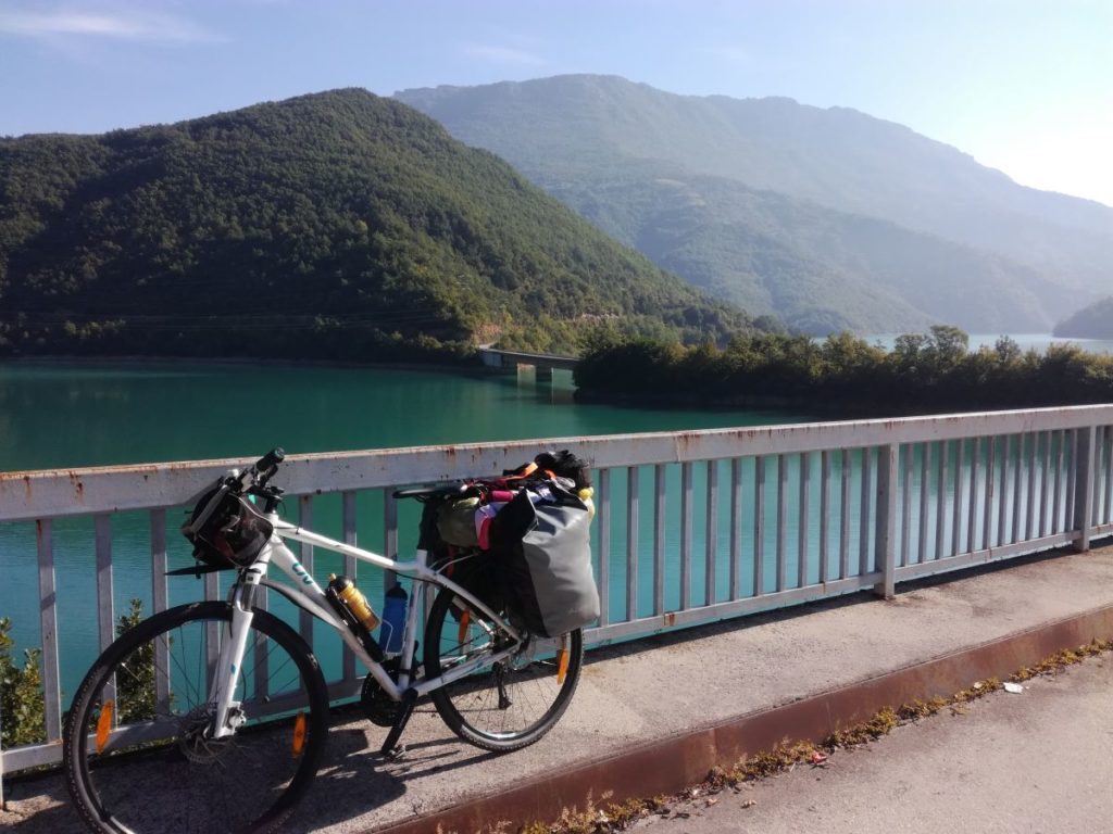 cycling in Bosnia and Herzegovina, along Naretva River