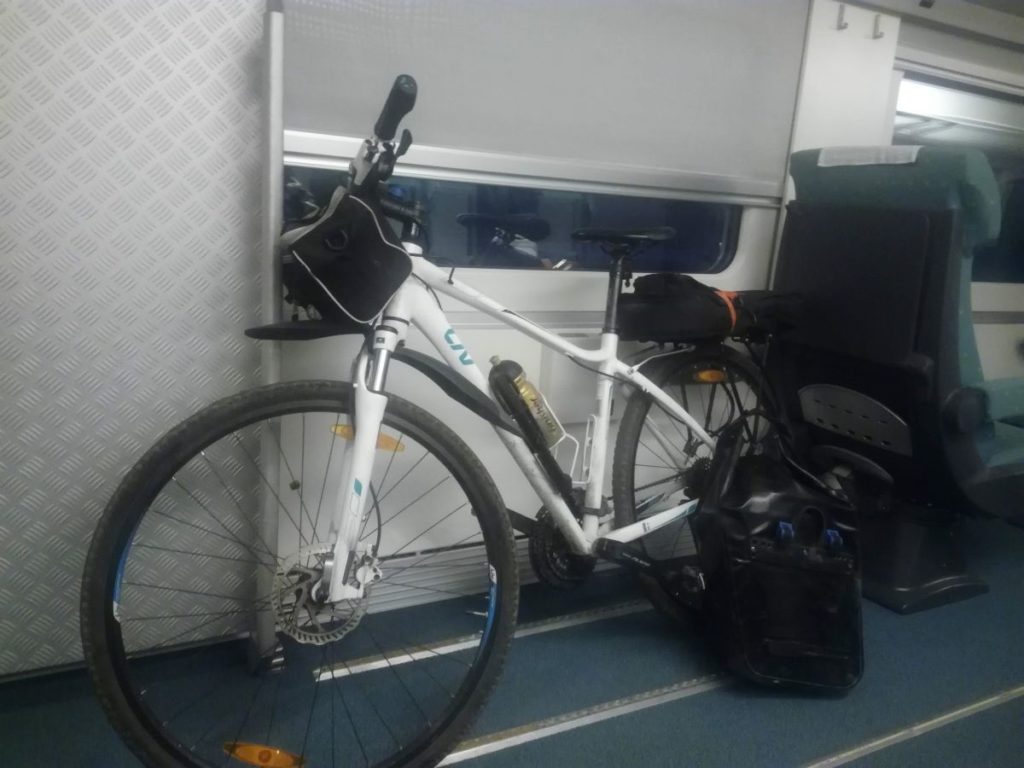 taking bicycle on a train in Bosnia and Herzegovina