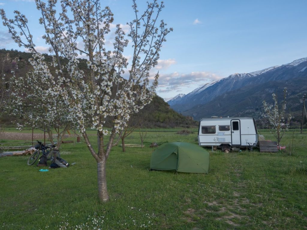 A hidden gem I found thanks to iOverlander app: Eco Camp Permet in Albania