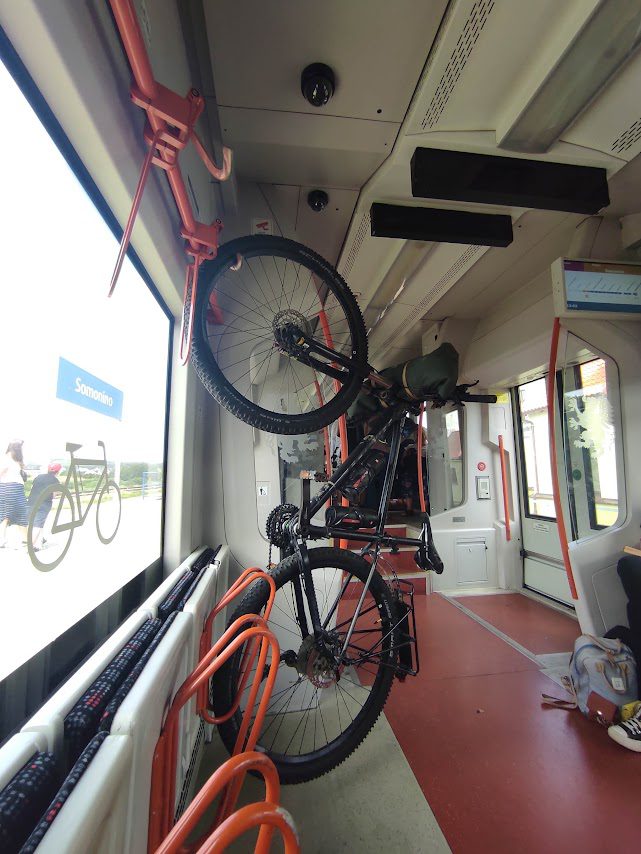 taking bicycle on a train in Poland