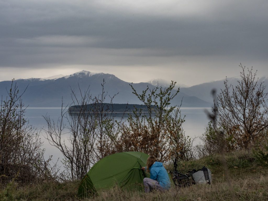 When I am travelling by bike, I often sleep in my tent