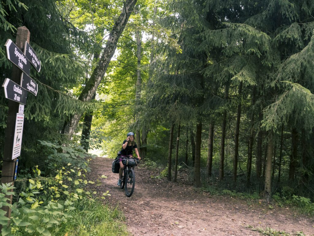 cycling in Gauja National Park